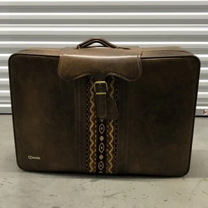 Maleta de viaje vintage Leeds de cuero duradera 29""x20""x9"" marrón - Imagen 1 de 11