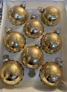 Victoria Collection Gold Glas Ornamente 8er-Pack - Bild 1 von 4