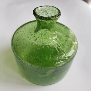 Erik Hoglund Boda green glass vase Sweden Mid Century 1950s MCM design vintage - Picture 1 of 21
