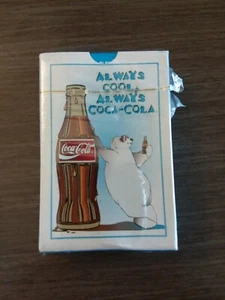 COCA-COLA "ALWAYS COOL, ALWAYS COCA-COLA" POLAR BEAR PLAYING CARDS NOS - Picture 1 of 5