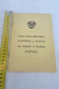 manuale Lancia Flaminia e Flavia freni a disco Duplex - Foto 1 di 9