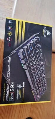 CORSAIR K65 RGB RAPIDFIRE Gaming-Tastatur, Detsch - Schwarz - Bild 1 von 4