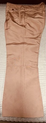 Prada Silk Blend Wide Leg Satin Trousers Pink IT 42 Made in Italy — 第 1/4 张图片
