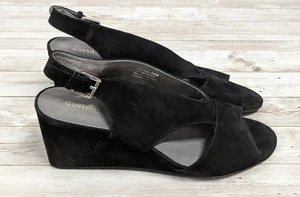 David Tate Harlem Damen-Sandalen schwarz Leder Knöchelriemen Keilabsatz Größe 9N - Bild 1 von 6