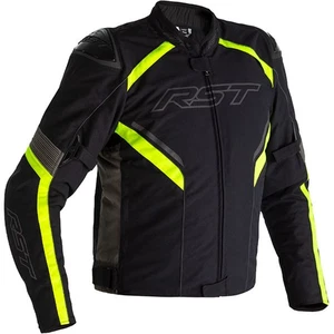 RST Sabre CE Textile Waterproof Motorcycle Motorbike Jacket - Black/Grey/Yellow - Picture 1 of 6
