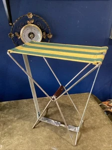 Fab 1950s Vintage Retro Folding Camping Stripped Stool By Pifco - Picture 1 of 8