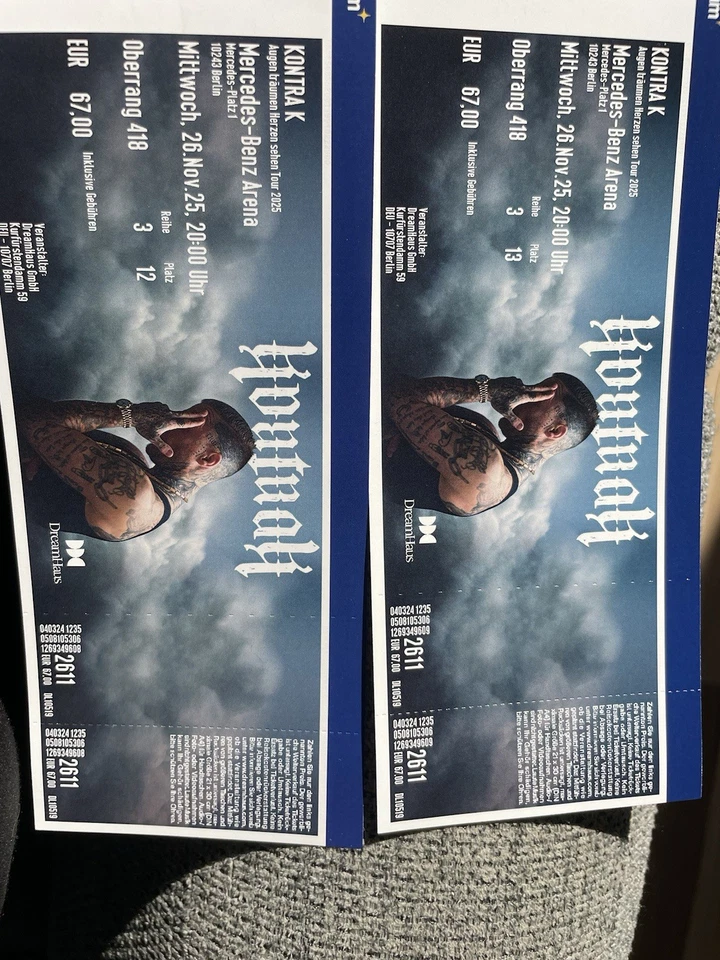 Konzertkarten Kontra K Berlin 26.11. - Bild 1 von 1