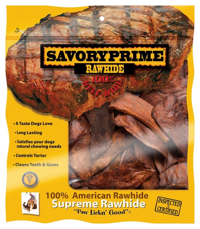 Savory Prime 047 Long Lasting Rawhide Beef Chips 1 lbs. for Dogs - Image 1 of 1