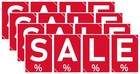 16 Blatt  A4 Plakat    % SALE % Kundenstopper Räumungsverkauf  4 x SALE