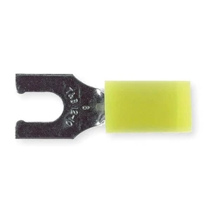 STA-KON RC10-14FL Fork Terminal,Tin,Copper,Yellow,PK50 3KG58 - Picture 1 of 1