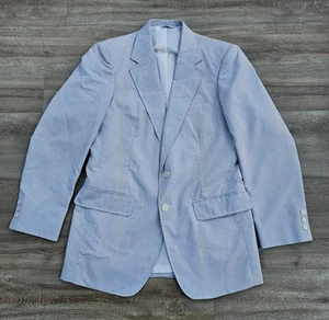 Vintage 70s 80s Woodmere Mens Suit Jacket Striped 2 Button - Picture 1 of 11