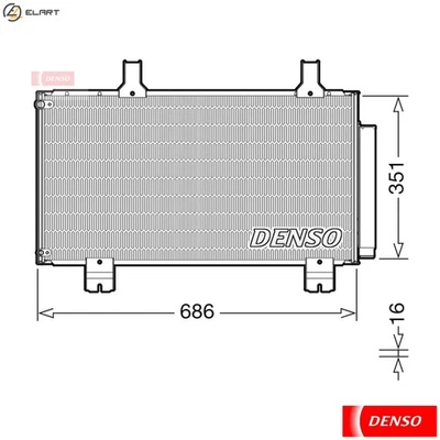 CONDENSER AIR CONDITIONING DCN40028 FOR HONDA ACCORD/VIII/Tourer/EURO 2.4L 4cyl - Image 1 of 4