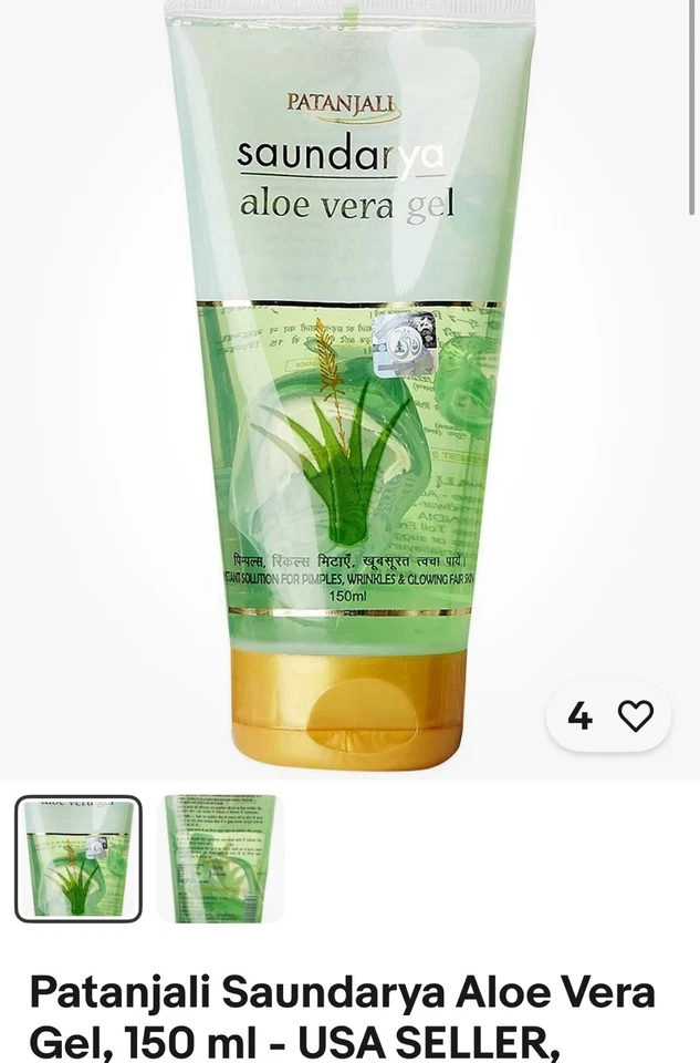 Gel de Aloe Vera Patanjali Saundarya, 150 ml - VENDEDOR DE EE. UU., ENVÍO RÁPIDO Foto 1 de 1