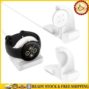 Silicone Charging Stand Non-Slip for Google Pixel Watch 3 41mm 45mm (White) FR - Zdjęcie 1 z 12