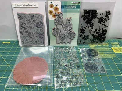 Пенни черный бабочка птицы цветы подсолнечника большой / маленький лот марок - Изображение 1 из 4