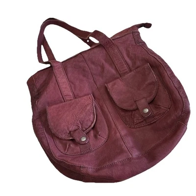 Bolso de Hombro Latico Leather by NJ of USA Cuero Rojo Hobo Elegante Bolsillos Cartera Foto 1 de 4