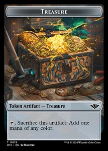 4x Treasure Token - NM - Outlaws of Thunder Junction - SPARROW MAGIC - Picture 1 of 1