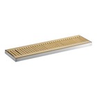 18" x 5" x 3/4" PVD Gold Finish Surface Mount Beer Drip Tray - NSF Certified