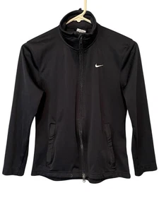Nike Black Storm fit Jacket Womens Size Small Zip Pockets Neck Closure - Picture 1 of 7