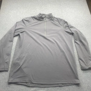Mountain Hardware Sun Shirt Men Large 1/4 Zip Long Sleeve Gray Mock Neck Hiking - Picture 1 of 15