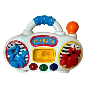 Vintage 1999 Sesame Street 123 FM Radio Boom Box Elmo Cookie Monster Mattel funziona - Foto 1 di 11