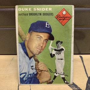 1954 topps duke snider 32 Baseball Card Vintage Brooklyn Dodgers  Creased - Picture 1 of 5