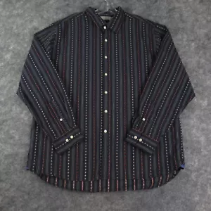 Structure Shirt Mens XXL 2XL Blue Striped Long Sleeve Button Up Cotton Casual - Picture 1 of 14