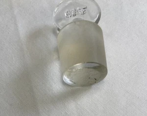 Vintage Bottle Stopper Glass APOTHECARY Jar LID ONLY Ground Glass K USA TS19 - Picture 1 of 5