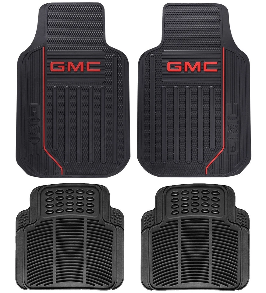 New 4pc GMC Elite Car Truck Suv Van Heavy Duty All Weather Rubber Floor Mats Set Foto 1 de 3