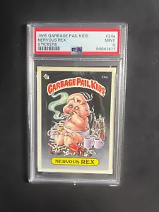 1985 Garbage Pail Kids Stickers 24a Nervous Rex OS Series 1 PSA 9 - Picture 1 of 2