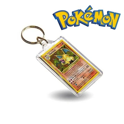 Pokemon Charizard Card Inspired Keyring / Key Chain Duel Sided Print - Image 1 of 2