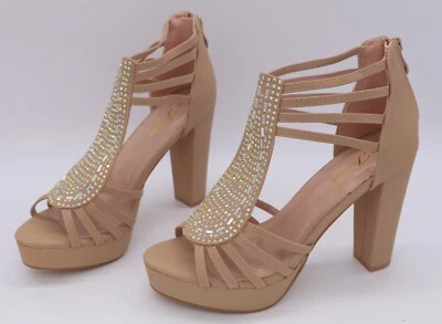 Sandálias femininas de salto alto FOREVER DEMI-40 PLATAFORMA TAUPE - Imagem 1 de 4