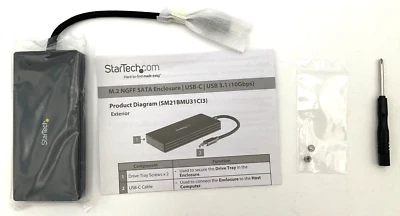 StarTech.com M.2 SSD USB-C Enclosure for M.2 SATA Drives SM21BMU31CI3 - Image 1 of 4