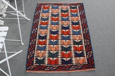 Alfombras turcas, alfombras vintage, alfombras modernas, alfombras pequeñas de 2,7 x 3,7 pies, alfombras de piso Foto 1 de 4