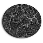 Round MDF Magnets - BW - Vienna Austria City Map #38199