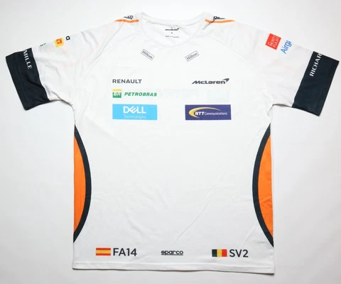 McLAREN FERNANDO ALONSO STOFFEL VANDOORNE RACING SHIRT JERSEY F1 FORMULA MENS XL Cover