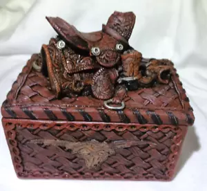 Schmuckschatulle mit Western/Cowboy-Motiv sehr detailliert - Bild 1 von 6