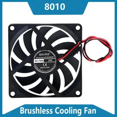 8010 DC 3.7V-24V Brushless Fan 8cm 80x80x10mm 80mm Computer Case Cooling Fan PC - Image 1 of 4
