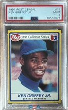 1991 Post Cereal #11 Ken Griffey Jr. PSA 9 Mint Seattle Mariners