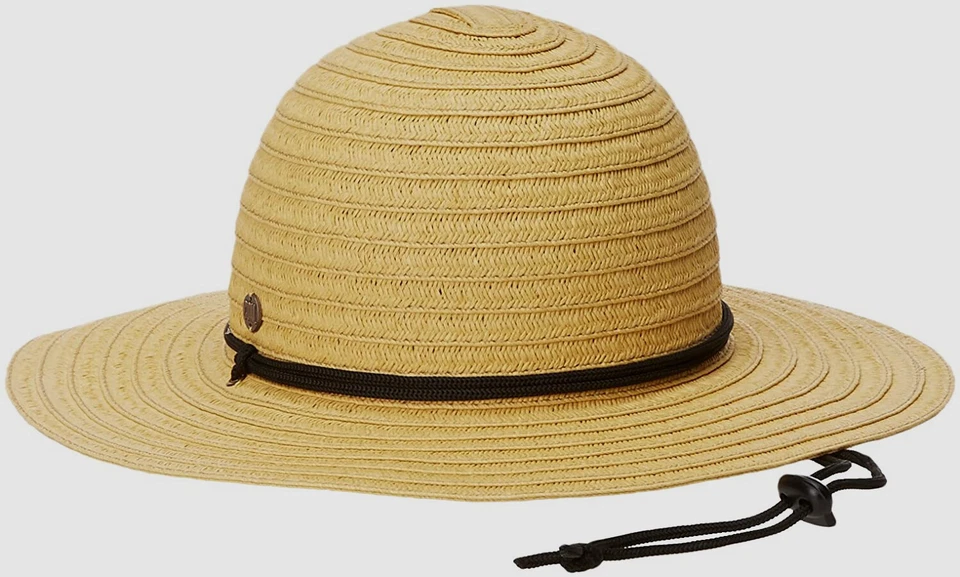 Gorra de paja Fedora de ala plana beige verano playa carbón para hombre talla S $117 Foto 1 de 2