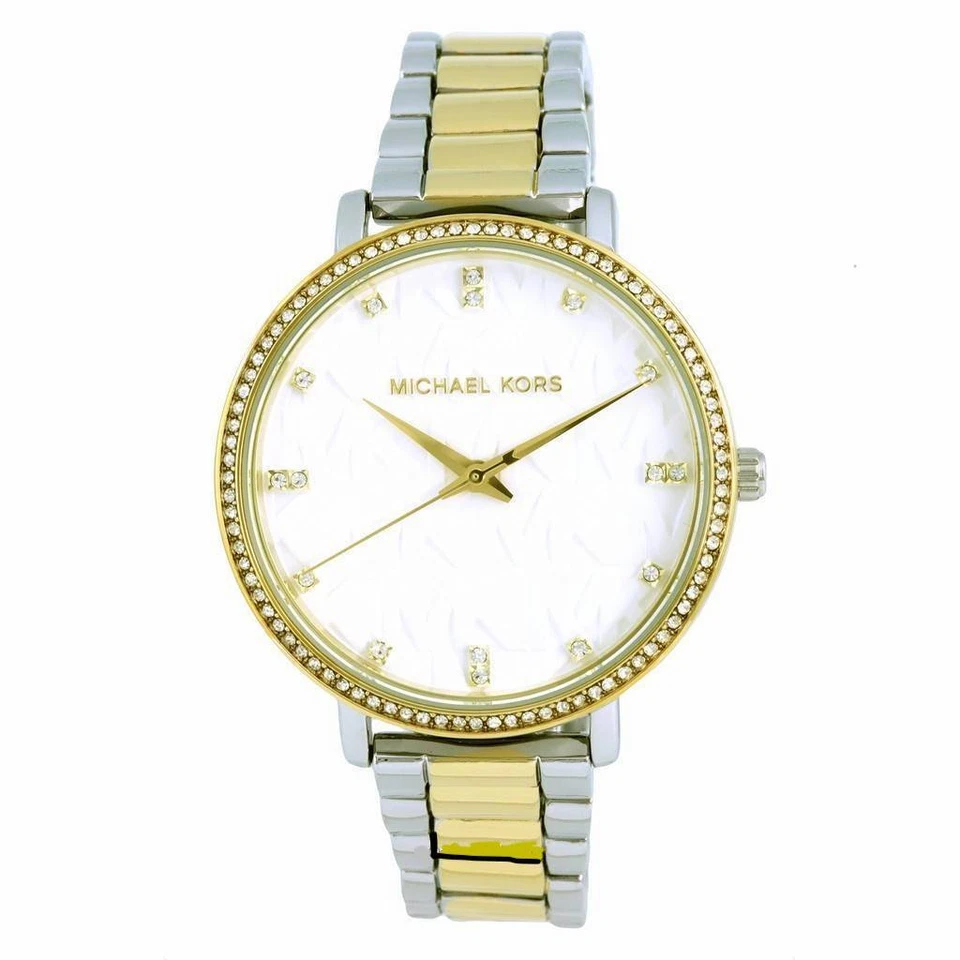 Orologio Donna MICHAEL KORS PYPER MK4595 Bracciale Acciaio Gold Dorato Bianco - Immagine 1 di 1