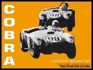 Shelby Cobra Walnut Creek California 1963 nuevo letrero de metal: 12 x 16" envío gratuito - Imagen 1 de 1