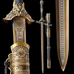 Chinese KungFu Dao Sword Sharp High Carbon Steel Qing Dynasty TaiChi Dragon Jian - Picture 1 of 11