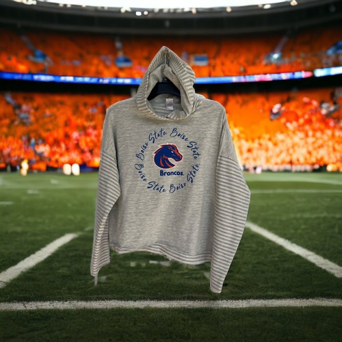 VETEMENTS Boise State Felpa con Cappuccio BSU Bronco's Taglia Large Felpa Sideline Apparel