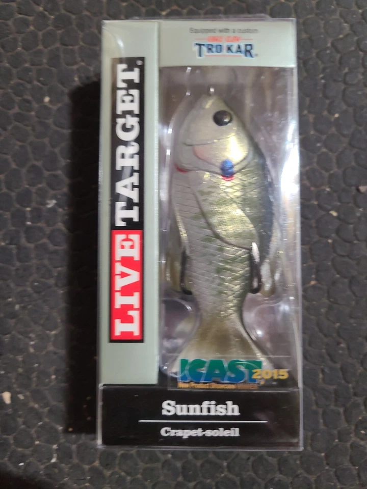 SEÑUELOS LIVETARGET SUNFISH 3.5" 5/8OZ TOPWATER-OLIVA/AGALLA AZUL METÁLICA Foto 1 de 1