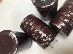 330UF 400V 105'C SNAP IN CAPACITOR KMH400VN330M 30mm x 45mm UK STOCK x3pcs - Picture 1 of 3