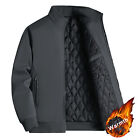 Men Jacket Coat Cotton Padded Windproof Pure Color Coldproof Jacket Coat Male