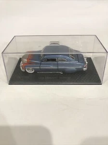Aw4) 1998 Road Champs Die-cast 1:43 1949 Mercury Club Hotrod Blue Red Flames - Picture 1 of 7