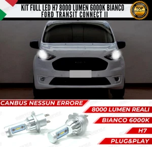 KIT FULL LED FORD TRANSIT CONNECT II H7 ANABBAGLIANTI 6000K 8000 LUMEN CANBUS - Imagen 1 de 11