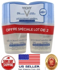 Vichy 48H Mineral Deodorant Roll-On 2 x 50ml - Picture 1 of 1